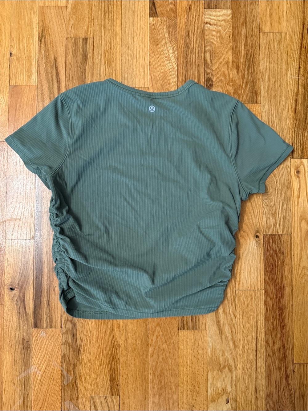 lululemon athletica All it takes Ribbed Short Sleeve Tee in Dusty Green - Picture 2 of 2